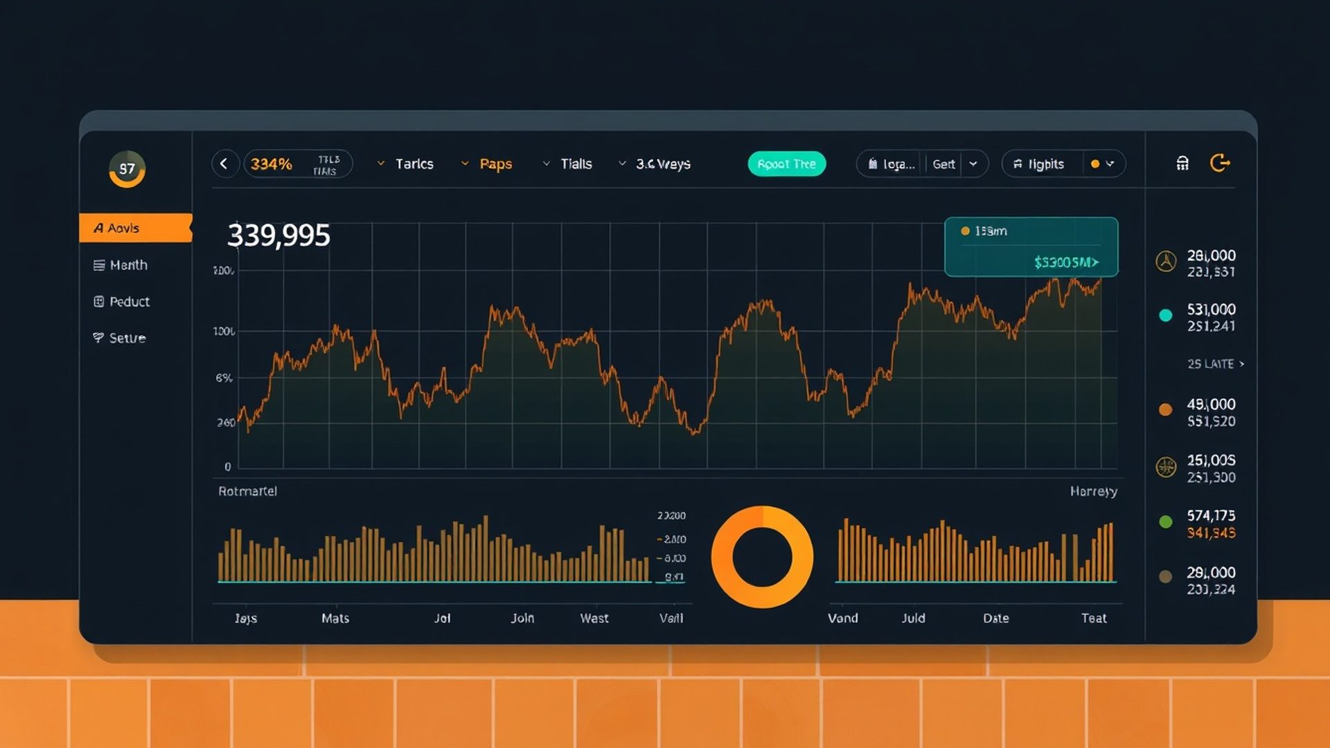 Panel de trading de Riverbpulse con indicadores de riesgo